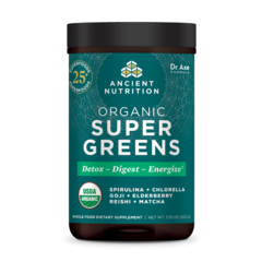 Organic Super Greens, Detox-Digest-Energize, , 25 Servings